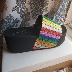 FAILLE MULTI RAINBOW METALLIC SANDAL